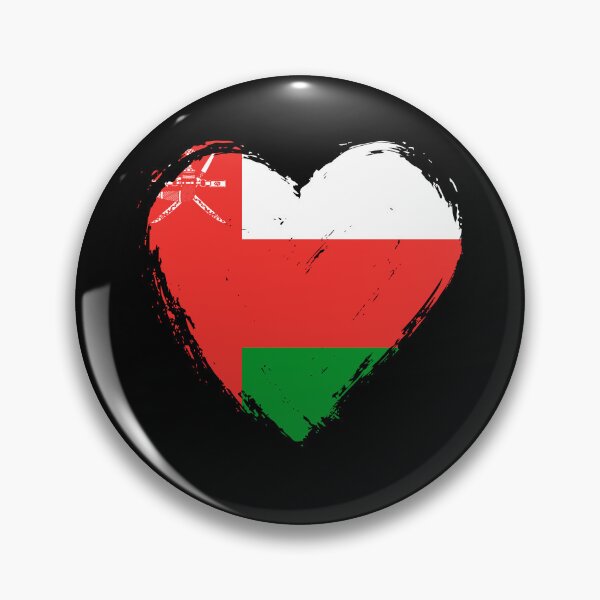 Item preview, Distressed Oman Flag Heart OM designed and sold by shitpostee.