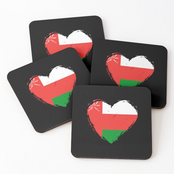 Item preview, Distressed Oman Flag Heart OM designed and sold by shitpostee.