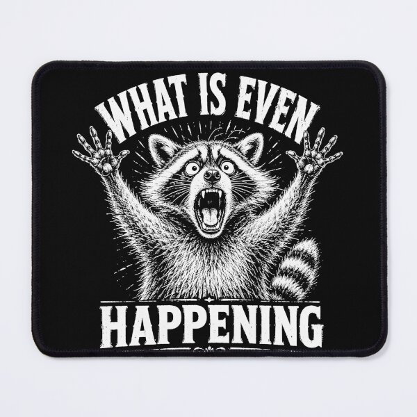 Item preview, What is Even Happening Confused Sarcastic Raccoon Funny designed and sold by will freed18.