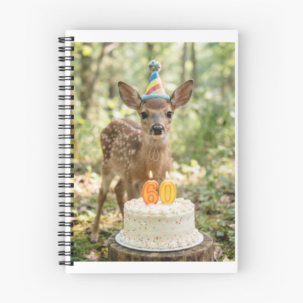 Item preview, Deer fawn 60th birthday cute adorable cake party baby kawaii designed and sold by CheeseBlueprint.