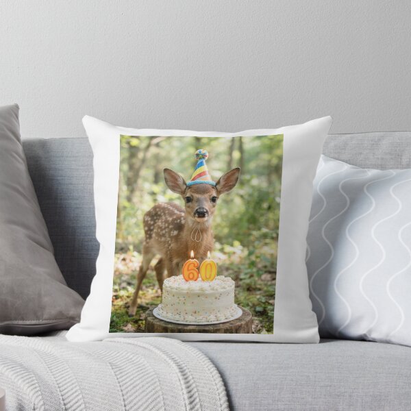Item preview, Deer fawn 60th birthday cute adorable cake party baby kawaii designed and sold by CheeseBlueprint.