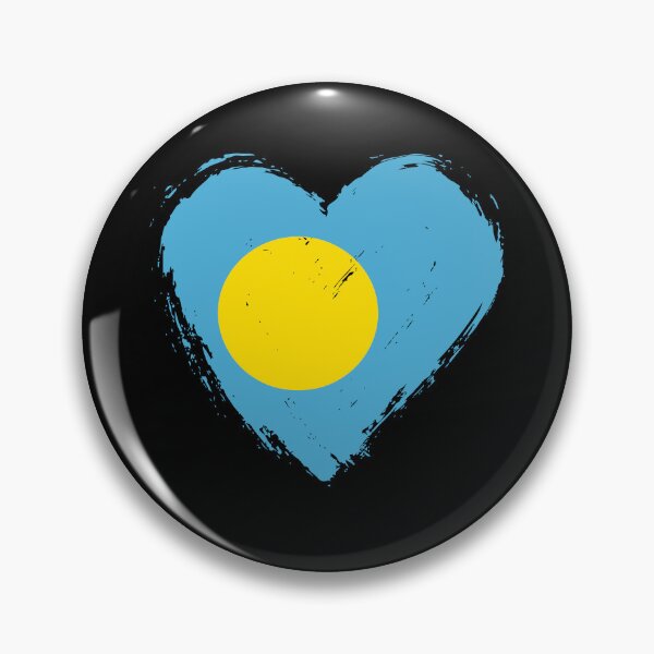 Item preview, Distressed Palau Flag Heart PW designed and sold by shitpostee.