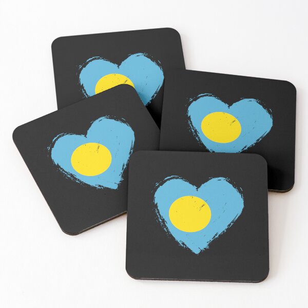 Item preview, Distressed Palau Flag Heart PW designed and sold by shitpostee.