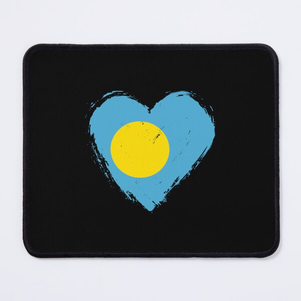 Item preview, Distressed Palau Flag Heart PW designed and sold by shitpostee.