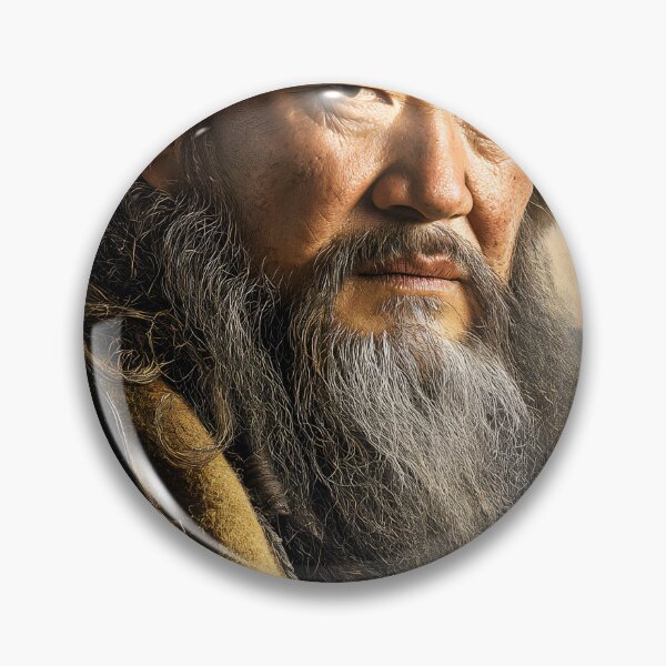 Item preview, Mongolian Warrior in Traditional Fur Hat Portrait designed and sold by Artessie.