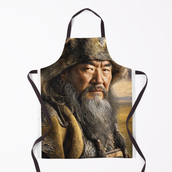 Item preview, Mongolian Warrior in Traditional Fur Hat Portrait designed and sold by Artessie.