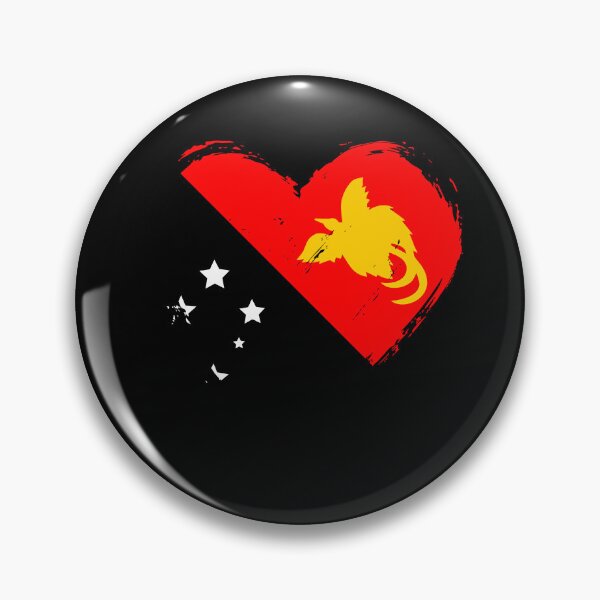 Item preview, Distressed Papua New Guinea Flag Heart PG designed and sold by shitpostee.