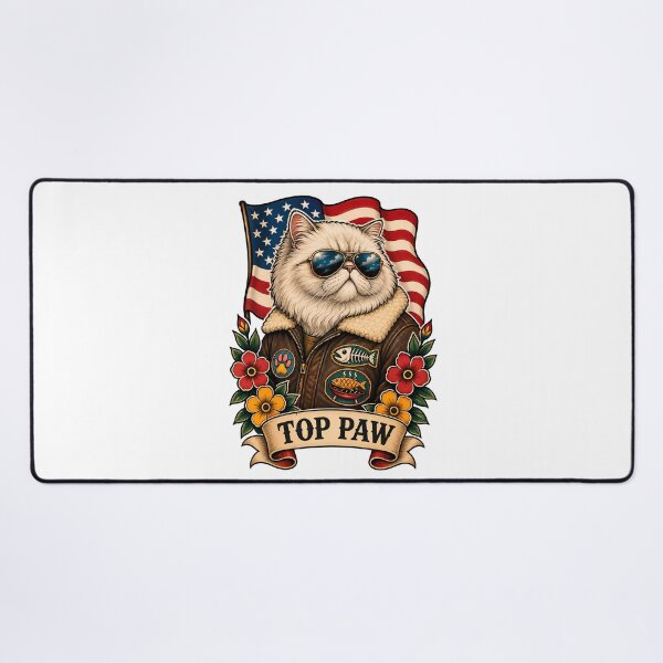 Item preview, Top Paw Cat Pilot Tattoo designed and sold by Old's Cool Cat Studio.