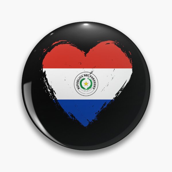 Item preview, Distressed Paraguay Flag Heart PY designed and sold by shitpostee.