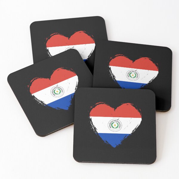 Item preview, Distressed Paraguay Flag Heart PY designed and sold by shitpostee.