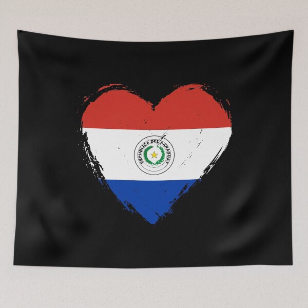 Item preview, Distressed Paraguay Flag Heart PY designed and sold by shitpostee.