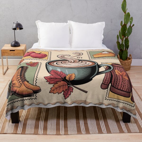 Item preview, vintage postage stamps, featuring a collection of autumn-themed elements designed and sold by 123ks.