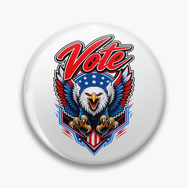 Item preview, Vote Patriotic Eagle – American Voting & Election Day Red White Blue Design designed and sold by WLHmedia.com .