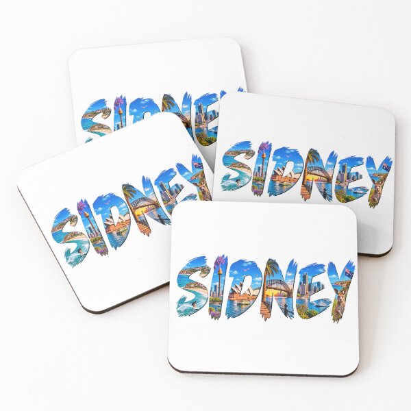 Item preview, Sydney City Typography – Iconic Australia Travel Collage designed and sold by YOFANTZ!.