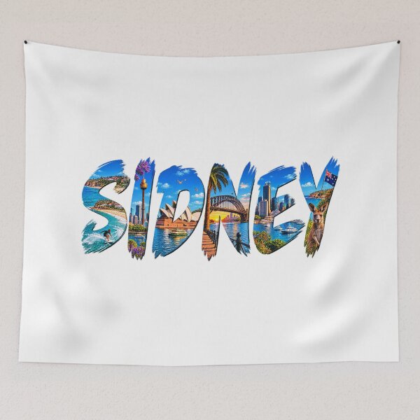 Item preview, Sydney City Typography – Iconic Australia Travel Collage designed and sold by YOFANTZ!.