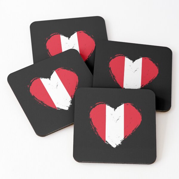 Item preview, Distressed Peru Flag Heart PE designed and sold by shitpostee.