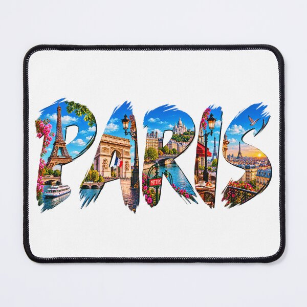 Item preview, Paris City Typography – Iconic France Travel Collage designed and sold by YOFANTZ!.