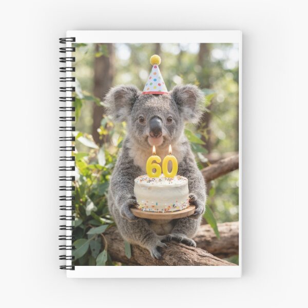 Item preview, Koala 60th birthday cute adorable cake party baby kawaii designed and sold by CheeseBlueprint.