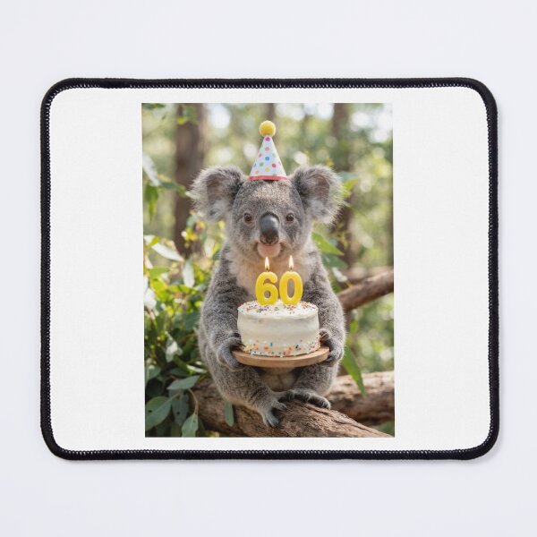 Item preview, Koala 60th birthday cute adorable cake party baby kawaii designed and sold by CheeseBlueprint.