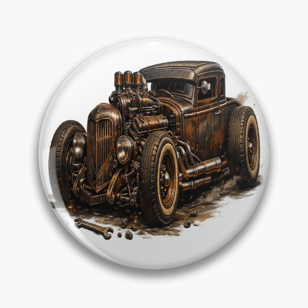 Item preview, Vintage Rat Rod – Rust & Steel Hot Rod Garage designed and sold by TroviTutto.
