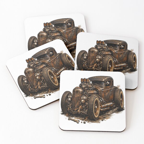 Item preview, Vintage Rat Rod – Rust & Steel Hot Rod Garage designed and sold by TroviTutto.