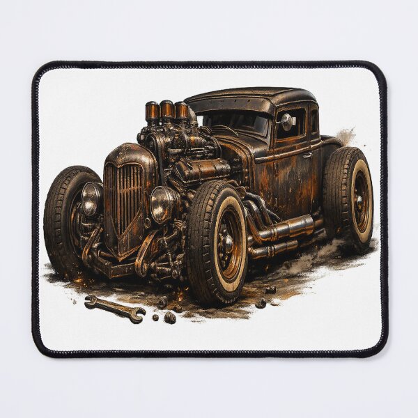 Item preview, Vintage Rat Rod – Rust & Steel Hot Rod Garage designed and sold by TroviTutto.