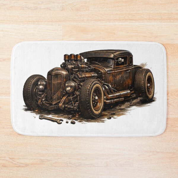 Item preview, Vintage Rat Rod – Rust & Steel Hot Rod Garage designed and sold by TroviTutto.