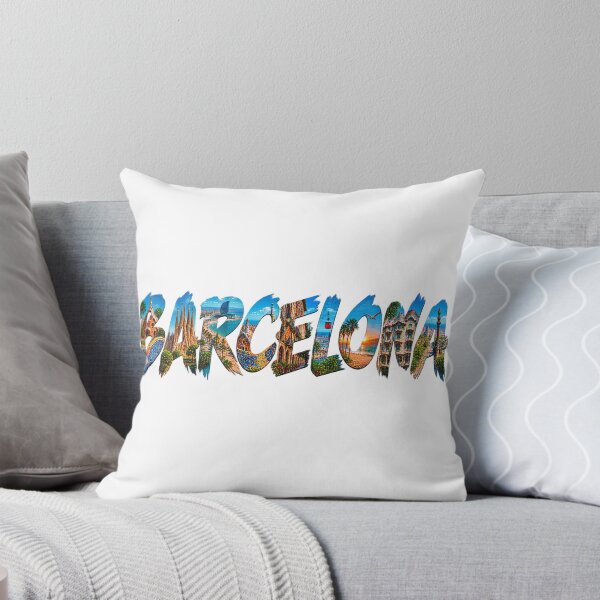 Item preview, Barcelona City Typography – Iconic Travel Collage designed and sold by YOFANTZ!.