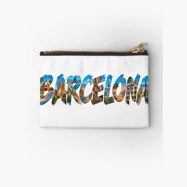 Item preview, Barcelona City Typography – Iconic Travel Collage designed and sold by YOFANTZ!.