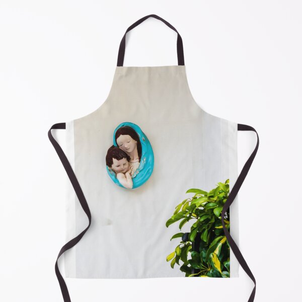 Item preview, Madonna And Child Ceramic Wall Plaque With Blue Mantle Mounted On White Wall designed and sold by Nmallia.