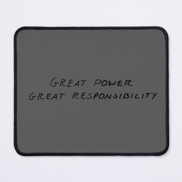 Item preview, Great Power Great Responsibility Quote – Inspirational Motivation Design designed and sold by artworkathome.