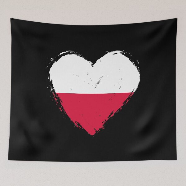 Item preview, Distressed Poland Flag Heart PL designed and sold by shitpostee.