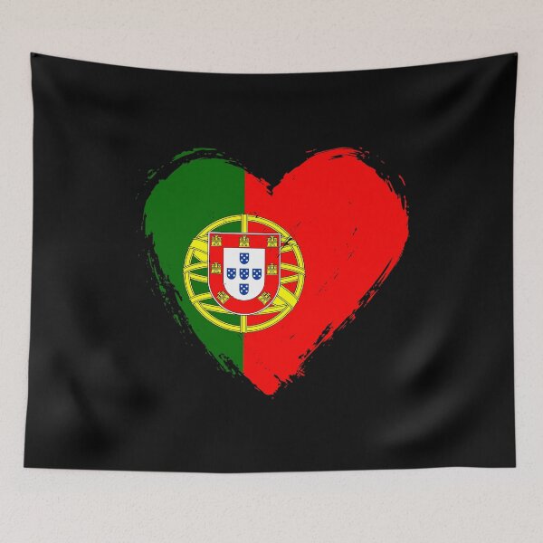 Item preview, Distressed Portugal Flag Heart PT designed and sold by shitpostee.