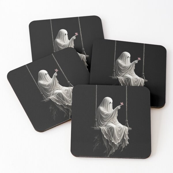 Item preview, Ghost on a Swing with Butterfly Cute Spooky Halloween designed and sold by will freed18.