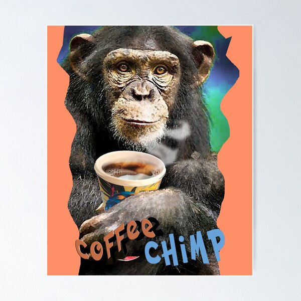 Item preview, Coffee Chimp - Monkey (by ACCI) designed and sold by VanyssaGraphics.