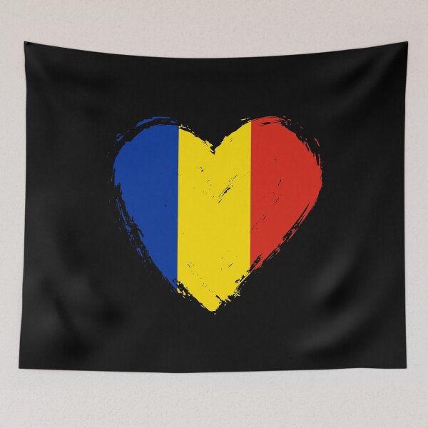 Item preview, Distressed Romania Flag Heart RO designed and sold by shitpostee.