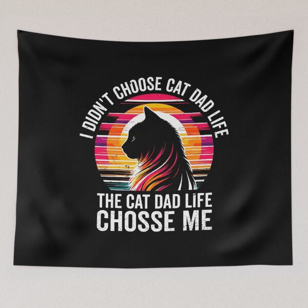 Item preview, Cat Dad Life Retro Sunset Feline Graphic designed and sold by Dmo3HarkoArt.