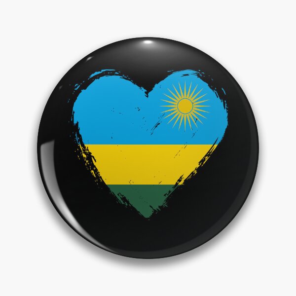 Item preview, Distressed Rwanda Flag Heart RW designed and sold by shitpostee.