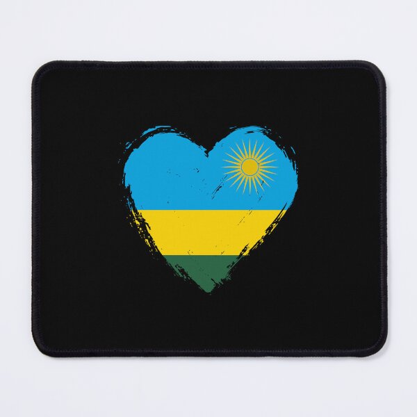 Item preview, Distressed Rwanda Flag Heart RW designed and sold by shitpostee.