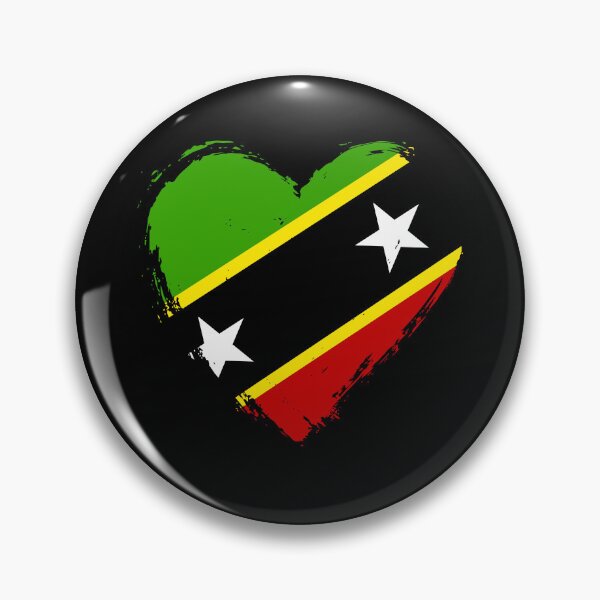 Item preview, Distressed Saint Kitts And Nevis Flag Heart KN designed and sold by shitpostee.