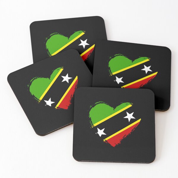 Item preview, Distressed Saint Kitts And Nevis Flag Heart KN designed and sold by shitpostee.