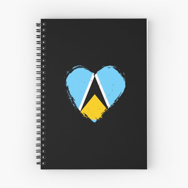 Item preview, Distressed Saint Lucia Flag Heart LC designed and sold by shitpostee.