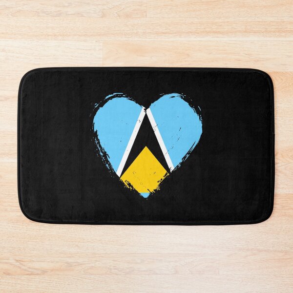 Item preview, Distressed Saint Lucia Flag Heart LC designed and sold by shitpostee.