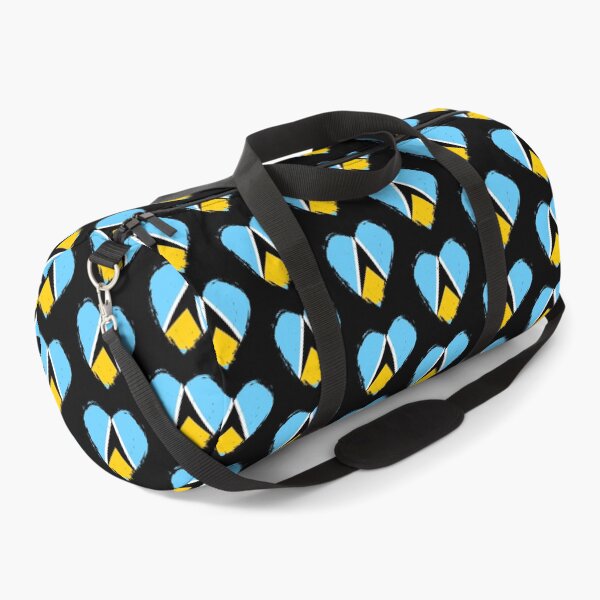 Item preview, Distressed Saint Lucia Flag Heart LC designed and sold by shitpostee.