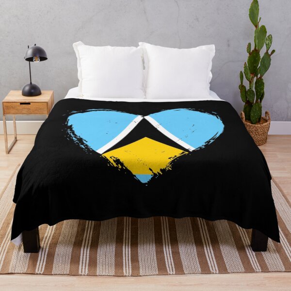 Item preview, Distressed Saint Lucia Flag Heart LC designed and sold by shitpostee.