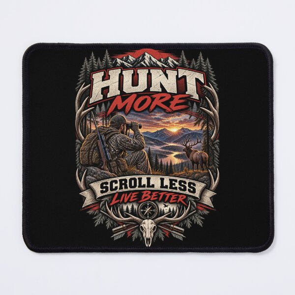 Item preview, Hunt More Scroll Less - Vintage Hunting Outdoor Americana T-Shirt designed and sold by DomKo10.