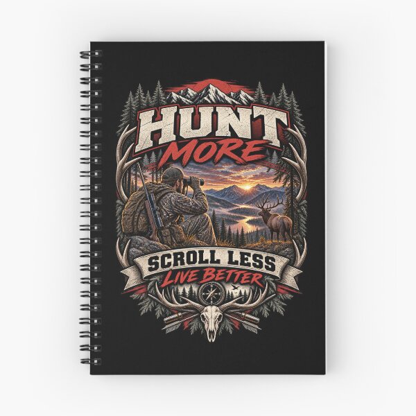 Item preview, Hunt More Scroll Less - Vintage Hunting Outdoor Americana T-Shirt designed and sold by DomKo10.