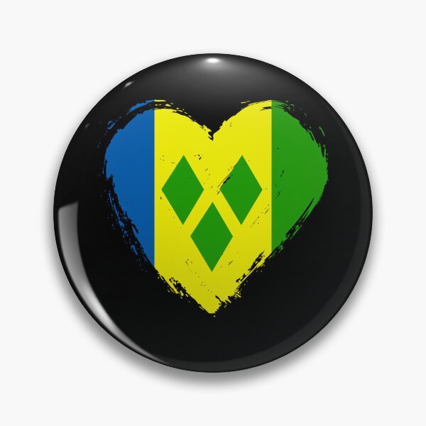 Item preview, Distressed Saint Vincent And The Grenadines Flag Heart VC designed and sold by shitpostee.