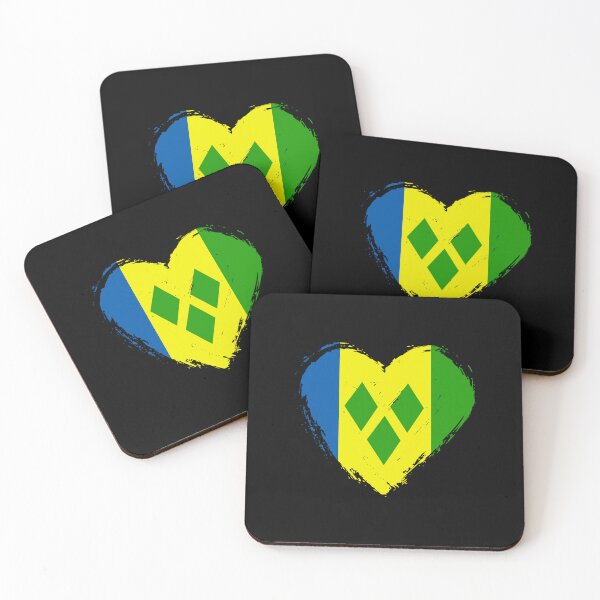 Item preview, Distressed Saint Vincent And The Grenadines Flag Heart VC designed and sold by shitpostee.
