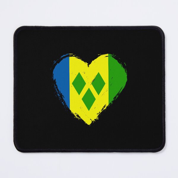 Item preview, Distressed Saint Vincent And The Grenadines Flag Heart VC designed and sold by shitpostee.